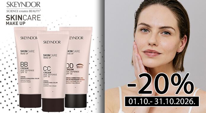 Skeyndor Make up tonirane kreme (BB, CC, DD)na velikih 20% popusta!